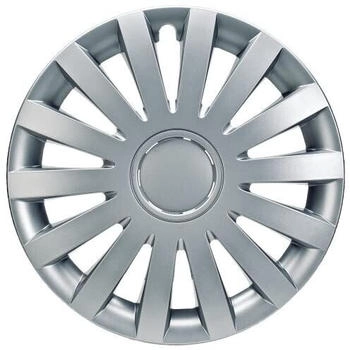 Albrecht AZ Albrecht 15 Zoll Radkappen silber Wind Radzierblenden aus hochwertigem Kunststoff