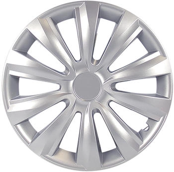 Cartrend Radkappen Delta 16 Zoll schlagfest zweischichtige Metallic-Lackierung überlackierbar silber 1 Stück
