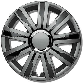 Albrecht AZ Albrecht 16 Zoll Radkappen schwarz/grau Mirage Radzierblenden aus hochwertigem Kunststoff