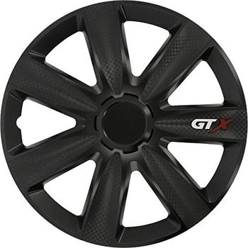Cartrend Radzierblenden-Set Modesto in sportlicher, schwarzer Carbon-Optik, 40,64 cm (16 Zoll), 4-teilig, 4er Set