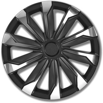 PETEX Typhoon Radzierblenden 17 Zoll, 4 Stück, schwarz/silber (RB563517)