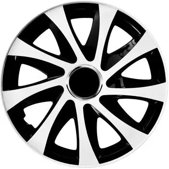 NRM Drift Extra Radkappen 14" schwarz/weiß, 4er-Set