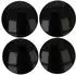 vhbw Universal Nabenkappe 64mm, schwarz, Kunststoff (4x)