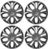 LuxusKollektion Radkappen Universal 14 Zoll grau ABS+PC, 4er-Pack