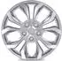 LuxusKollektion Radkappen 16 Zoll, silber, universell, ABS+PC, 4er-Set
