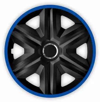 NRM Fast Lux Radkappen 15 Zoll schwarz/blau, 4er Set (3371)