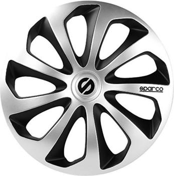 Sparco Sicilia SPC1573SVBK 15-Zoll - silber, schwarz(4 Stück)