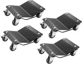 VEVOR Reifenroller 4er-Set 3000kg Stahl (4 PCS 1500 Wheel Dolly)