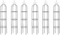 Clp - Rosens&auml;ule Romantika, Obelisk, H&ouml;he 190 Cm, &Oslash; 38cm Schwarz 6er Set