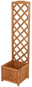 Spetebo Holz Pflanzk&uuml;bel mit Spalier 146 x 38 cm