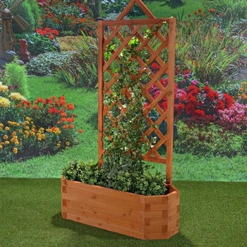 Mucola Spalier Rosenbogen K&uuml;bel holz hellbraun (10003134)