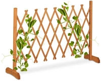 Rankgitter Holz, Ausziehbar Bis 180 Cm, Rankhilfe Kletterpflanzen, Scherengitter