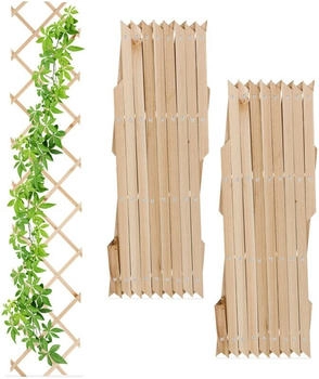 Relaxdays Rankgitter ausziehbar 3er Set 180 cm Holz natur