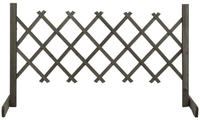 vidaXL Garten-Rankzaun Grau 120x60 cm Massivholz Tanne