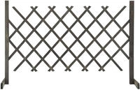 vidaXL Garten-Rankzaun Grau 120x90 cm Massivholz Tanne