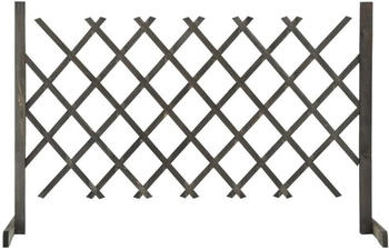 vidaXL Garten-Rankzaun 120x90 cm Massivholz Tanne grau