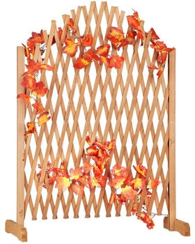 Relaxdays Rankgitter Holz ausziehbar freistehend HxBxT: 100 x 165 x 30 cm braun
