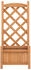 vidaXL Pflanzkübel mit Rankgitter Rollen Massivholz Tanne 55x29.5x117.5 cm braun
