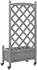 vidaXL Pflanzkübel mit Rankgitter Rollen Massivholz Tanne 55x29.5x117.5 cm grau