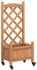 vidaXL Pflanzkübel mit Rankgitter Rollen Massivholz Tanne 40x30x97.5 cm