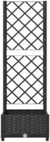 vidaXL Garten-Pflanzgef&auml;&szlig; mit Spalier Schwarz 40 x 40 x 121,5 cm PP