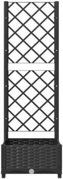 vidaXL Pflanzk&uuml;bel mit Rankgitter 40 x 40 x 121,5 cm PP schwarz
