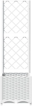 vidaXL Pflanzk&uuml;bel mit Rankgitter 40 x 40 x 136 cm PP wei&szlig;