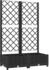 vidaXL Pflanzkübel mit Rankgitter 80 x 40 x 121,5 cm PP schwarz
