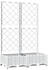 vidaXL Pflanzkübel mit Rankgitter 80 x 40 x 121,5 cm PP weiß