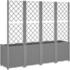 vidaXL Pflanzkübel 160 x 40 x 140 cm Rattan Optik hellgrau (367872)