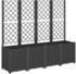vidaXL Pflanzkübel 160 x 40 x 140 cm Rattan Optik schwarz (367873)