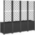 vidaXL Pflanzkübel 160 x 40 x 140 cm Rattan Optik schwarz (367873)