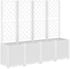 vidaXL Pflanzkübel 160 x 40 x 140 cm Rattan Optik weiß (367874)