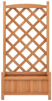 vidaXL Pflanzkübel mit Spalier Massivholz Tanne 55 x 29.5 x 110 cm braun (365485)