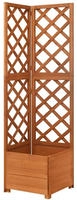 vidaXL Eck-Spalier mit Pflanzkasten 40x40x150cm Massivholz Tanne