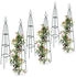 Relaxdays 6x Garten Obelisk (10012655) grün