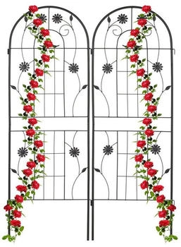 Relaxdays Rankgitter 2er Set 150 cm (10041671) schwarz