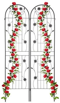 Relaxdays Rankgitter 2er Set 200 cm (10041673) schwarz