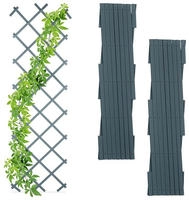 Rankgitter Ausziehbar, 3er Set, Rankhilfe Kletterpflanzen, 180cm, Garten, Balkon,