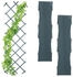 Relaxdays Ausziehbares Rankgitter 3er Set (10046037) anthrazit
