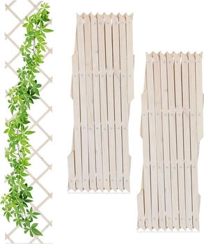 Relaxdays Ausziehbares Rankgitter Holz 3er Set (10048823) weiß