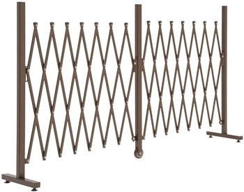 Outsunny Scherengitter ausziehbar Aluminium/Eisen dunkelbraun 52-405cm (844-139)