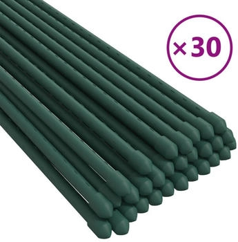 vidaXL Pflanzenstützen 30 Stück Grün 115 cm Stahl (319369)
