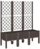 vidaXL Pflanzkübel mit Rankgitter Braun 120 x 40 x 142 cm PP (367930)