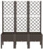 vidaXL Pflanzkübel mit Rankgitter Braun 120 x 40 x 142 cm PP (367930)