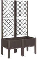 vidaXL Pflanzk&uuml;bel mit Rankgitter Braun 80x40x142 cm PP