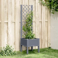 vidaXL Pflanzk&uuml;bel mit Rankgitter Wei&szlig; 200x160x142 cm PP