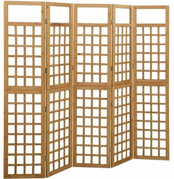 vidaXL Spalier Paravent 5-teilig 201,5 x 180 cm Massivholz Tanne (316480)