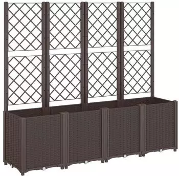 vidaXL Pflanzk&uuml;bel 160 x 40 x 140 cm Rattan Optik braun (367875)