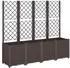 vidaXL Pflanzkübel 160 x 40 x 140 cm Rattan Optik